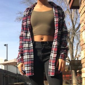 Oversized plaid flannel